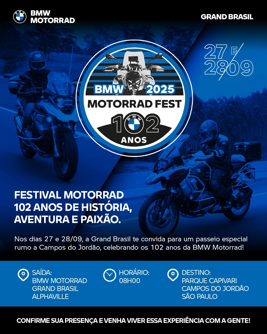 PASSEIO BMW GRAND BRASIL – Motorrad Fest - 102 anos